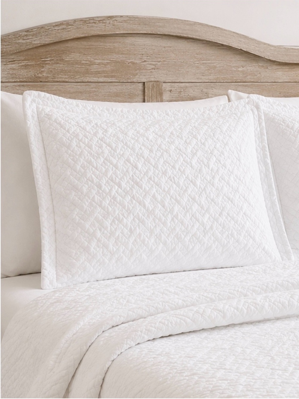 Set of 2 JC Penney Liz Claiborne Quilted Pillow Shams. King | Cotton | NWOT